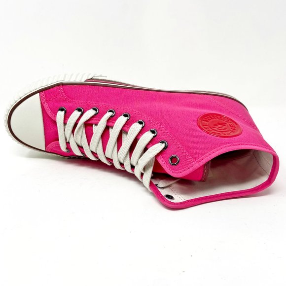 PF Flyer Center Hi Raspberry Pink White Mens Casual Sneakers PM11OH2I - Picture 4 of 5